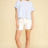 DROPPED SHOULDER SWEATER TOP SAGE / M