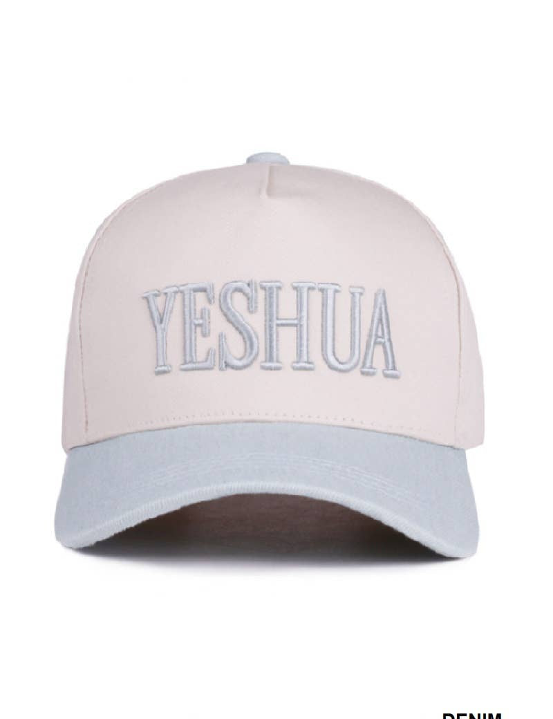 ..1014 Yeshua Feelings Two Tone Canvas Cotton Cap SI-28858: FLORAL-189791 / OS
