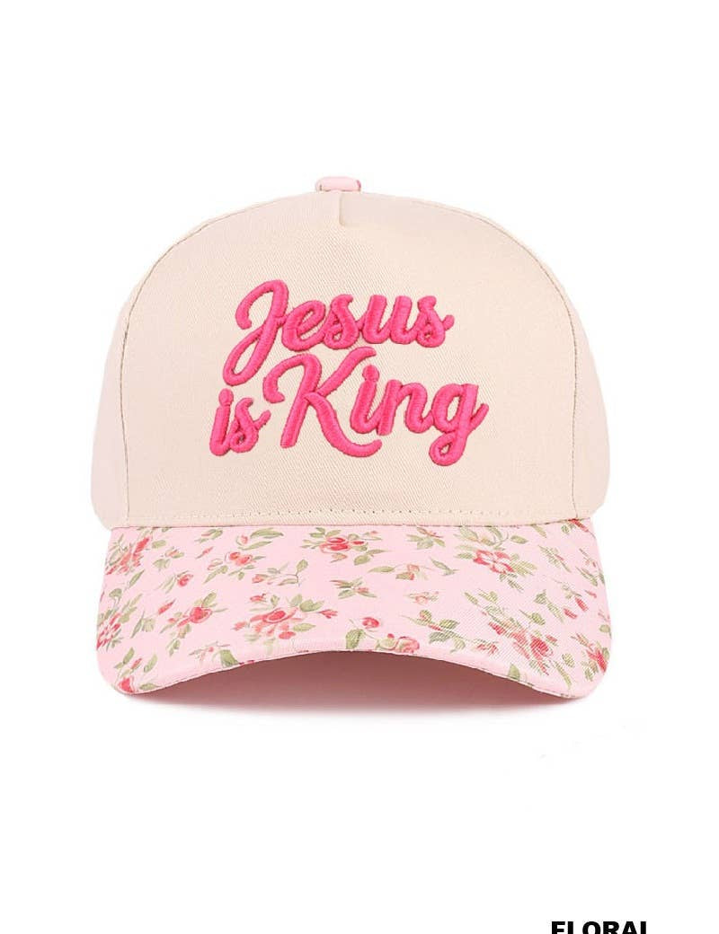 ,,, 1208 Jesus Is King Two Tone Cotton Hat SI-29165: COUGAR-192518 / OS