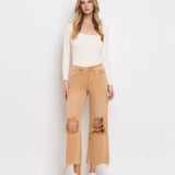 90'S VINTAGE SUPER HIGH RISE CROP FLARE JEANS V2736: KISS OF CALIFORNIA / 25