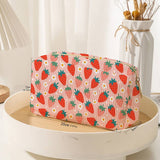 STRAWBERRY WESTERN BOW MAKEUP COSMETIC POUCH BAG | 40P544: BOW BLUE