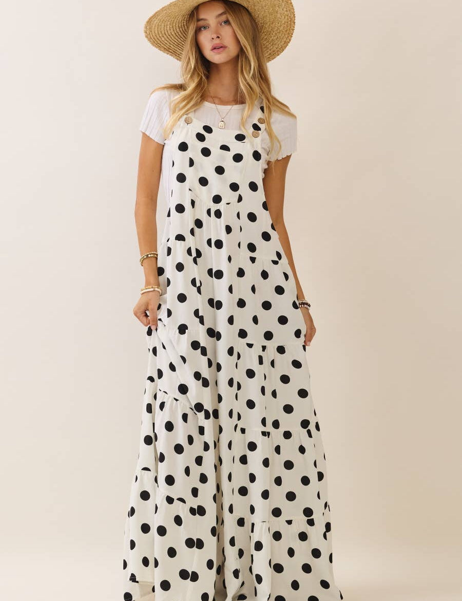 Polka Dot Sling Maxi Jumpsuit