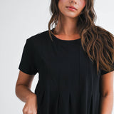 8613HK Pleated Swing Tee Top
