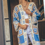 Granny Square Crochet Patchwork Duster Cardigan