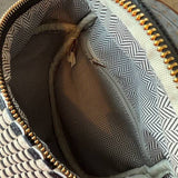 Birdie Saddle Checkered Crossbody Bag: Pink Checkered