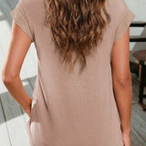 Spring 2026Twisted Rib Wide Sleeve Crew Neck T Shirt (S-2XL): Sepia Rose / M