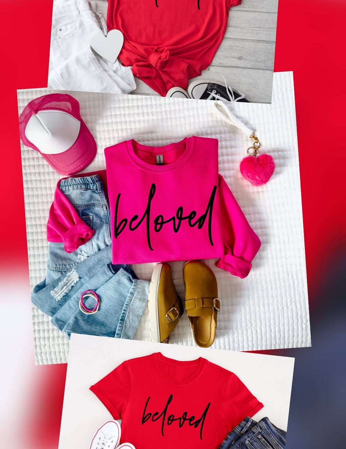 New Beloved Pink Christian Valentine Graphic sweatshirt : M