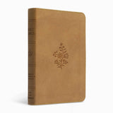 ESV Compact Bible, TruTone®, Nubuck Caramel, Wildflower