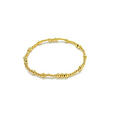 Gold Beaded Bracelets: 2mm