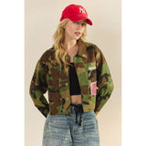 Camo Sequins Contrast Jacket: Camo Sequin / L