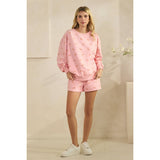 All Over Dog Crew Neck Sweatshirt: Heather Grey / L