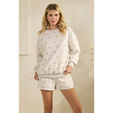 All Over Dog Crew Neck Sweatshirt: Heather Grey / M