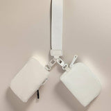 ,,,.0810 Dual Pouch Wristlet Keychain Wallet SI-26443: BLACK/GREY-169223 / OS