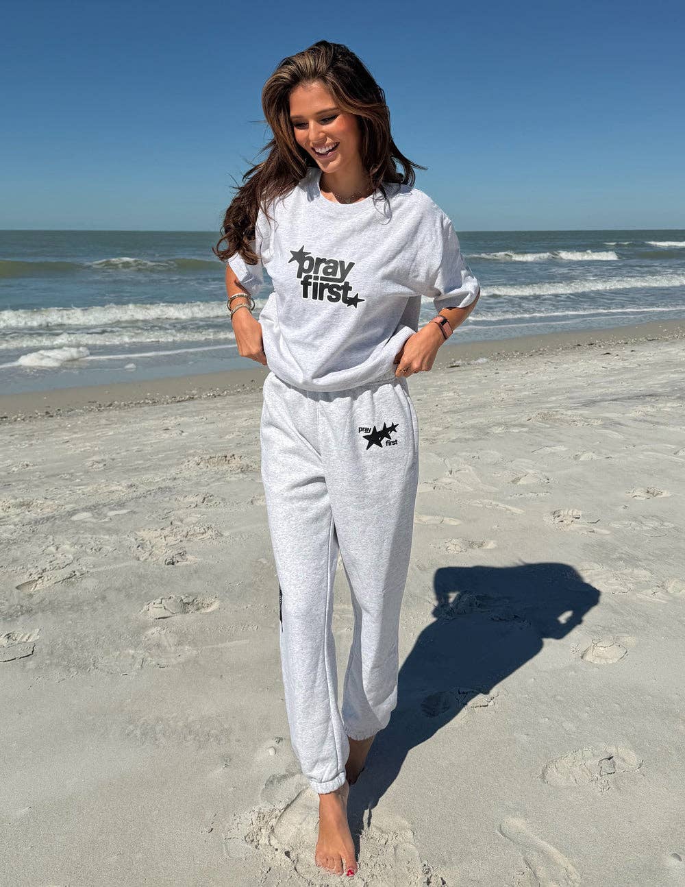 Pray First Unisex Sweatpant: S