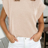 Spring 2026Twisted Rib Wide Sleeve Crew Neck T Shirt (S-2XL): Sepia Rose / XL