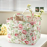 Botanical Floral Quilted Storage Caddy with Pockets