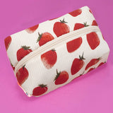 STRAWBERRY WESTERN BOW MAKEUP COSMETIC POUCH BAG | 40P544: BOW BLUE