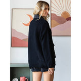 Knit Body Denim Layerd Jacket: Cream / Denim / L