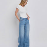 SUPER HIGH RISE WIDE LEG JEANS V3567: KUDOS / 27