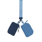 ,,,.0810 Dual Pouch Wristlet Keychain Wallet SI-26443: WHITE/MINT-169228 / OS
