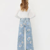 SUPER HIGH RISE FLORAL EXTREME VINTAGE FLARE JEANS T7443FRL: FLORAL PRINT / 26