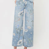 SUPER HIGH RISE FLORAL EXTREME VINTAGE FLARE JEANS T7443FRL: FLORAL PRINT / 29