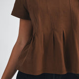 8613HK Pleated Swing Tee Top