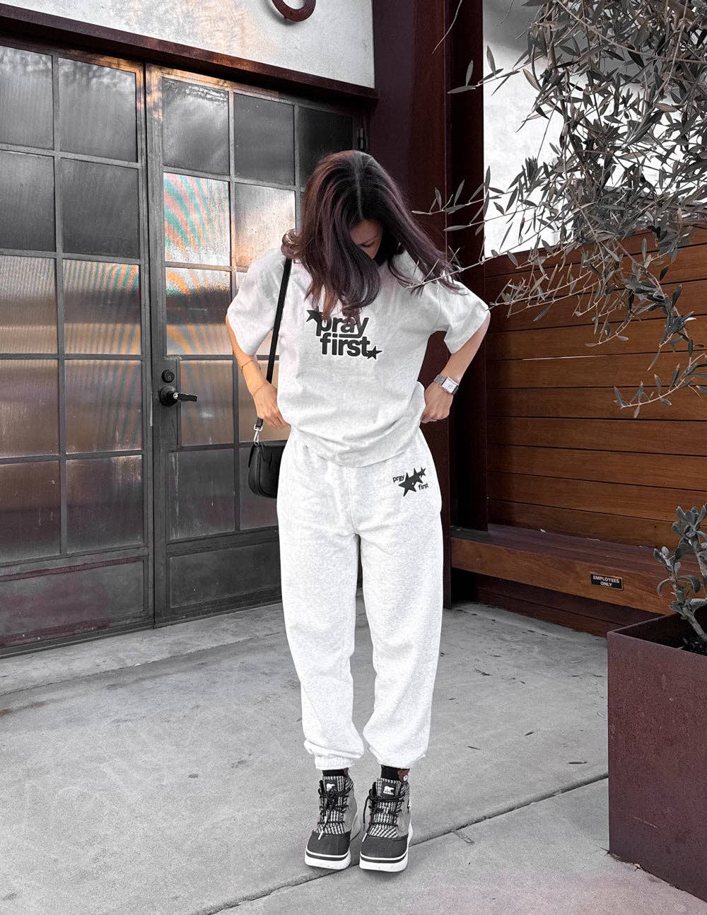 Pray First Heavyweight Tee: L