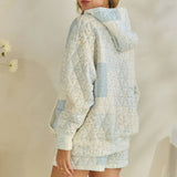 Floral textured oversized Hoodie