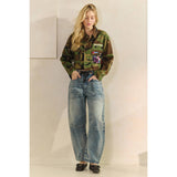 Camo Sequins Contrast Jacket: Camo Sequin / M