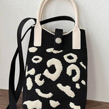 ....1110 Leopard Canvas Minimalist Bag SI-29045: BLACK-191302 / OS