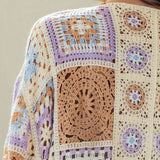 Granny Square Crochet Patchwork Duster Cardigan