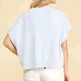 DROPPED SHOULDER SWEATER TOP IVORY / M
