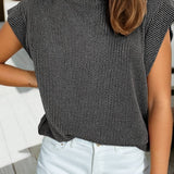 Spring 2026Twisted Rib Wide Sleeve Crew Neck T Shirt (S-2XL): Dark Khaki / XL