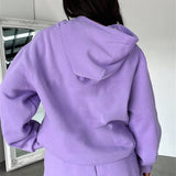 Basic pocket hoodie &  drawstring short set outfits