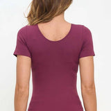 Seamless Reversible V-Neck Short Sleeve Top