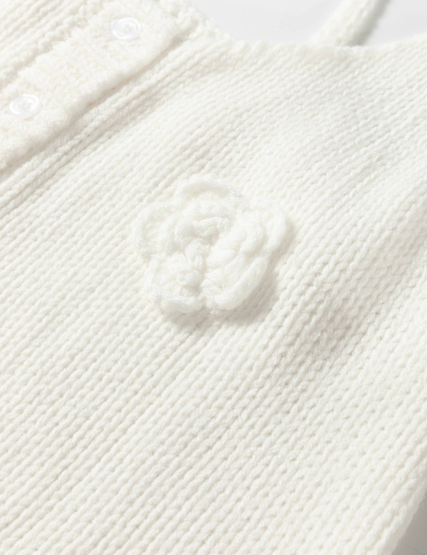 3D Floral Spaghetti Straps Sweater Vest (S-XL): White / Missy / L