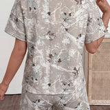 Fashion Woodland Camouflage Short Set: White / L