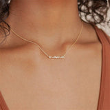 18K STAINLESS STEEL TARNISH FREE MAMA NECKLACE | 40NK9479: GOLD
