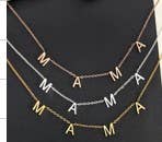 STAINLESS STEEL WATERPROOF TARNISH FREE NECKLACE | 40NK321: Gold