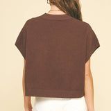 DROPPED SHOULDER SWEATER TOP IVORY / S