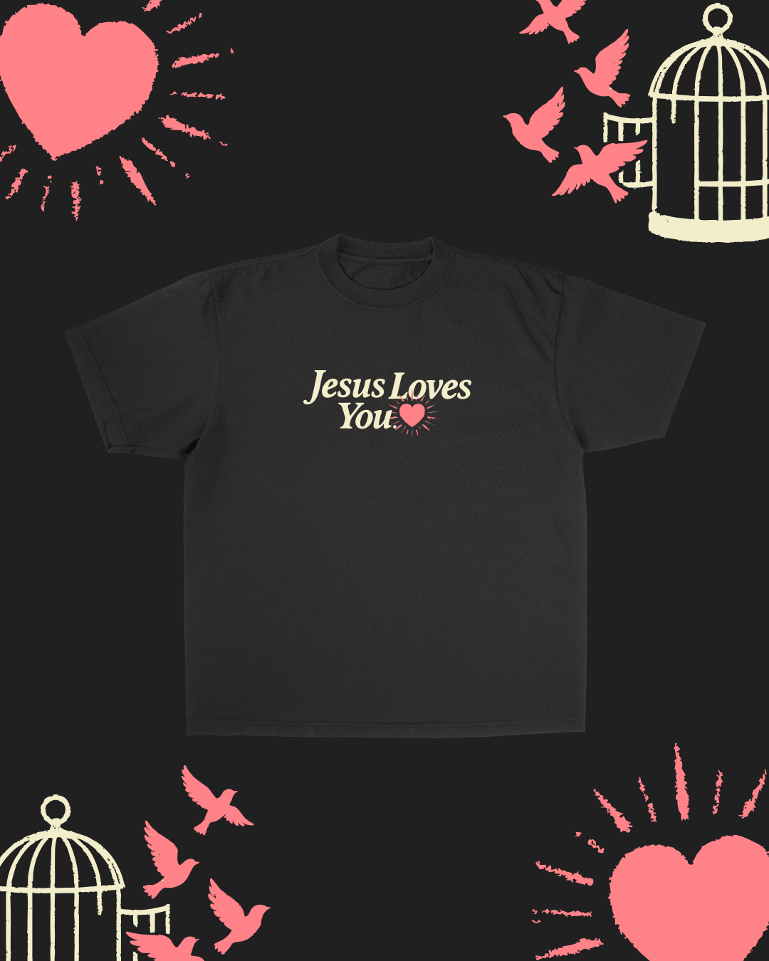 NEW || "Perfect Love Casts Out Fear" Tee: M