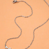 18K STAINLESS STEEL TARNISH FREE MAMA NECKLACE | 40NK9479: Silver