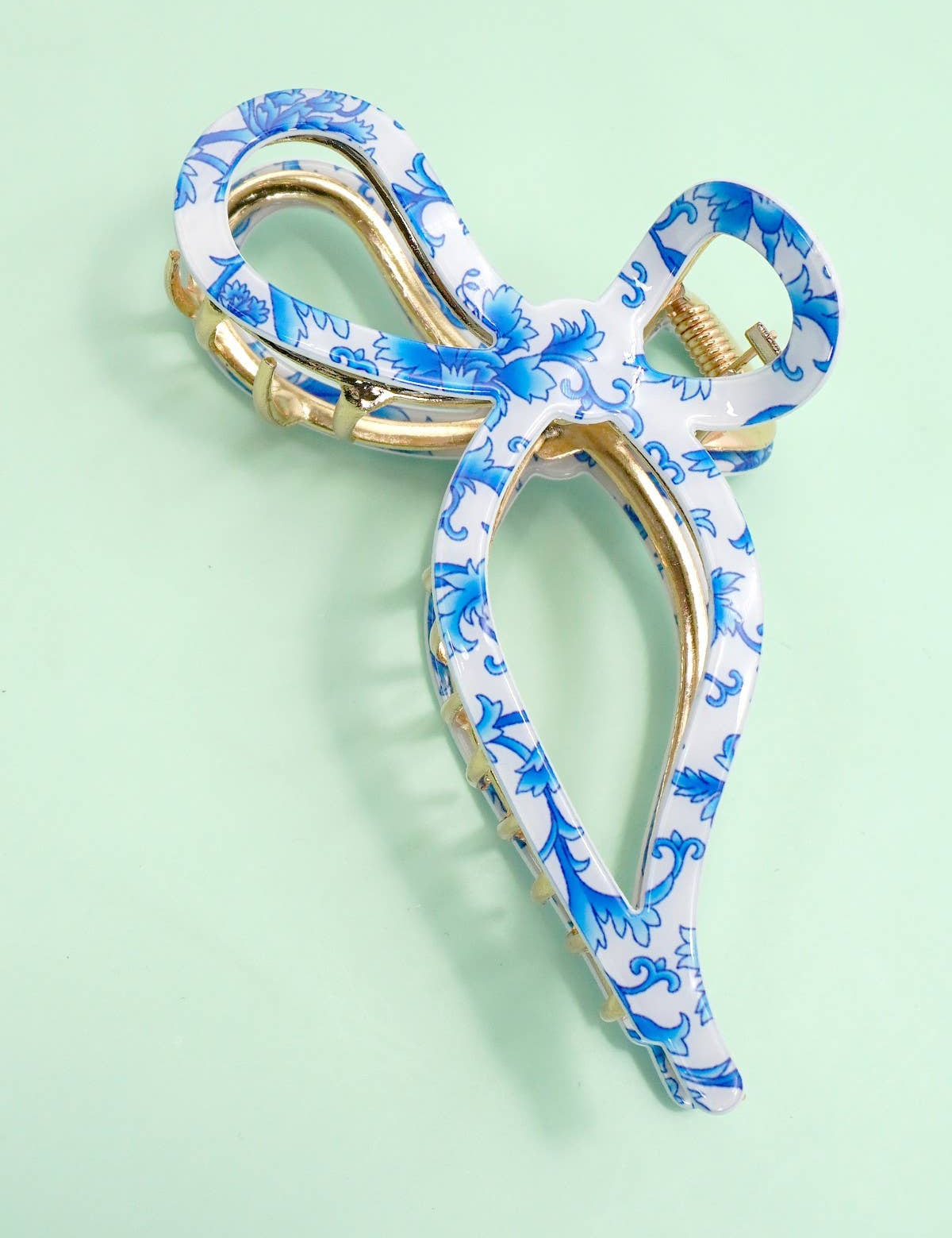 JUMBO CELLULOSE CASTING BOW HAIR CLAW CLIPS | 40H759