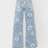 SUPER HIGH RISE FLORAL EXTREME VINTAGE FLARE JEANS T7443FRL: FLORAL PRINT / 28