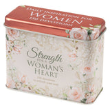 Cards in Tin Strength for a Woman's Heart