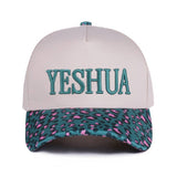 ..1014 Yeshua Feelings Two Tone Canvas Cotton Cap SI-28858: LEOPARD-189795 / OS