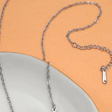 18K STAINLESS STEEL TARNISH FREE MAMA NECKLACE | 40NK9479: Silver