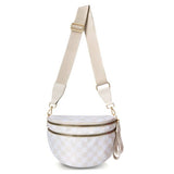 CROSSBODY ZIPPER REMOVAL STRAP SLING BUM BAG | 40P593: Black Solid