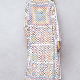 Long Sleeve Crochet Various Colors Cardigan: MULTI / Os